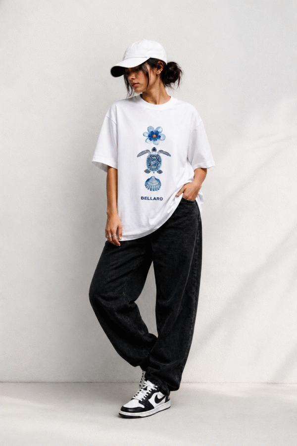 White Oversized Sea Tee